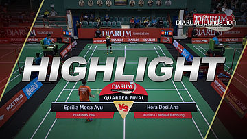 Eprilia Mega Ayu S (Pelatnas PBSI) VS Hera Desi Ana R (Mutiara Cardinal Bandung)