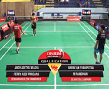 Andy A/Ferry A (Pengairan Kaltim Samarinda) VS Andrean S/M Ramdhan (Sejahtera Lampung)