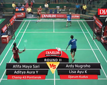 Afifa Maya S/Aditya Aura Y (Champ 43 Pontianak) VS Ardy N/Lisa Ayu K (Djarum Kudus)
