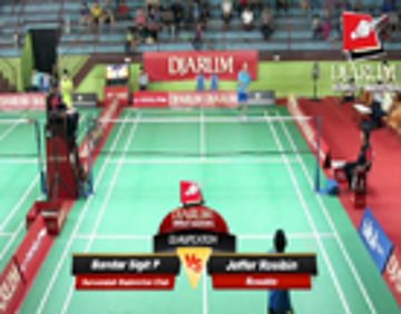 Bandar Sigit Pamungkas ( SARWENDAH BADMINTON CLUB) VS Jeffer Rosobin (ROSOBIN) 