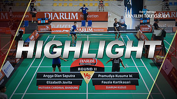 Pramudya Kusuma Wardana/Fauzia Kartikasari (Djarum Kudus) VS Angga Dian Saputra/Elizabeth Jovita (Mutiara Cardinal Bandung)