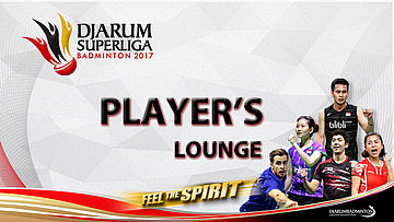 M. Bayu Pangisthu at Player's Lounge Djarum Superliga Badminton 2017