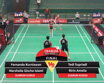 Fernando Kurniawan/Marshella Gischa I. (Djarum Kudus) VS Tedi Supriadi/Ririn Amelia D(jarum Kudus)