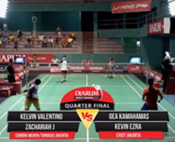 Kelvin V/Zachariah J (Candra Wijaya/Tangkas Jakarta) Gea K/Kevin E (Exist Jakarta)