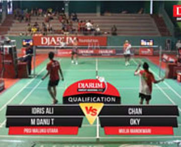 Idris Ali/M Danu T (PBSI Maluku Utara) VS Chan/Oky (Mulia Manokwari)