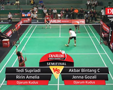 Tedi Supriadi/Ririn Amelia (Djarum Kudus) VS Akbar Bintang Cahyono/Jenna Gozali (Djarum Kudus)