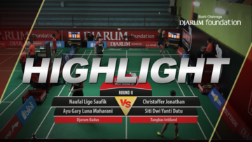 Naufal Ligo Saufik/Ayu Gary Luna Maharani (Djarum Kudus) VS Christoffer Jonathan/Siti Dwi Yanti Datu (Tangkas Intiland)
