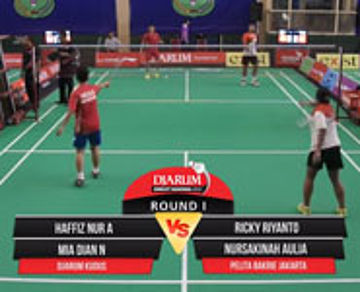 Haffiz Nur A/Mia Dian (Djarum Kudus) VS Ricky Riyanto/Nursakinah A (Pelita Bakrie Jakarta)