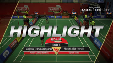 Aisyah Sativa Fatetani (Djarum Kudus) VS Angelica Febriana Timporok (Mutiara Cardinal Bandung)