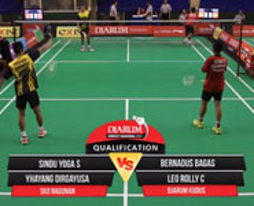 Sindu Yoga/Yhayang D (SKO Ragunan) VS Bernadus Bagas/Leo Rolly (Djarum Kudus)