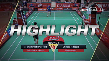 Muhammad Maftuki (Pelita Bakrie Jakarta) VS Shesar Hiren R (Djarum Kudus)