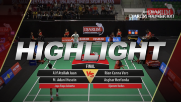 Asghar Herfanda/Rian Canna Varo (Djarum Kudus) VS Alif Atallah Juan Setiawan/Muhammad Adani Husein (Jaya Raya Jakarta)