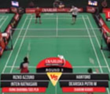 Hantoro/Deariska Putri (Djarum Kudus) VS Rizko Azzuro/Inten Ratnasari (Guna Dharma/SGS PLN)