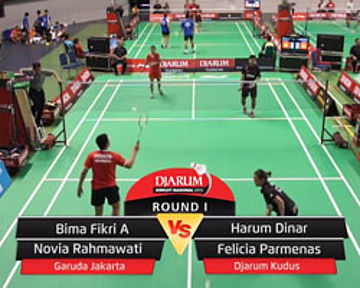 Bima Fikri/Novia Rahmawati (GARUDA JAKARTA) VS Harum Dinar/Felicia Parmenas (DJARUM KUDUS)