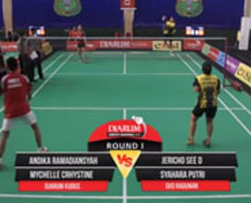 Andika R/Mychelle C (Djarum Kudus) VS Jericho S/Syahara P (SKO Ragunan)