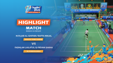 Highlight Match Day 2 - Muhammad Fajar Al-Ghifari/Raffa Mikail (Daihatsu Yonex Sunrise) vs Fadhlan Lailatul Qadri/Revan Sakha Raya (PB Power Rajawali)