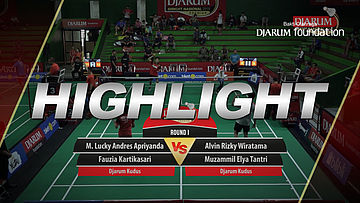 Alvin Rizky Wiratama/Muzammil Elya Tantri (Djarum Kudus) VS M. Lucky Andres Apriyanda/Fauzia Kartikasari (Djarum Kudus)