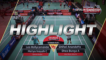 Leo R/Metya Inayah C (Djarum Kudus) VS Ghifari Anandaffa P/Dhea Bunga A (Jaya Raya Jakarta)