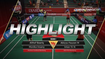 Althof Baariq/Monika Insany (Mutiara Cardinal Bandung) VS Abiyyu Fauzan Majid/Intan Tri Novianti (SGS PLN Bandung)