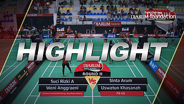 Suci Rizki/Weni A (Mutiara Cardinal Bandung/Jaya Raya Jakarta) VS Sinta A/Uswatun Khasanah (PB AD)
