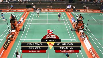 Febriani Endar K/ Ristya Ayu N (PB DJARUM) VS Novi Darmayanti/ Widya Tiffani (TANGKAS SPECS)