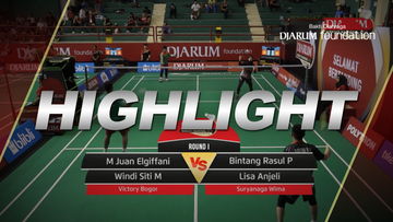 Muhammad Juan Elgiffani/Windi Siti Mulyani (Victory Bogor) VS Bintang Rasul P/Lisa Anjeli (Suryanaga Wima)