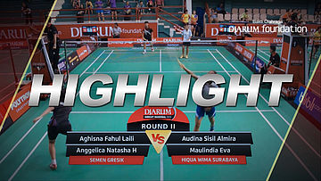 Audina Sisil Almira/Maulindia Eva (Hiqua Wima Surabaya) VS Aghnisa Fathul Laili/Anggelica Natasha H (Semen Gresik)