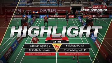 Fadillah Agung Cahayana/M Zaffa Mustakim (Victory Bandung/Exist, Jakarta) VS F Gahara Putra/Yudha Magneto Purwadi (Mutiara Cardinal Bandung)