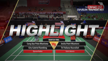Gity Gabriel Rambing/Sang Ayu Putu Kharisma (Djarum Kudus) VS Jesita Putri Miantoro/Tri Yuliana Nasrullah (Exist Jakarta)