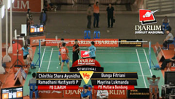 Chintia Shara Ayunidha / Ramadhani Hastiyanti (PB DJARUM) VS Bunga Fitriani / Mayrina Lukmanda (PB Mutiara Bandung)