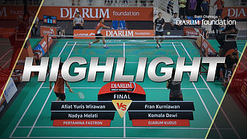 Fran Kurniawan/Komala Dewi (Djarum Kudus) VS Afiat Yuris Wirawan/Nadya Melati (Pertamina Fastron)