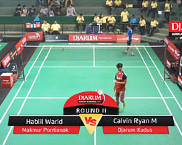 Hablil Warid (Makmur Pontianak) VS Calvin Ryan Mamonto (Djarum Kudus)