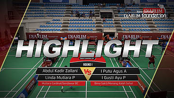 Abdul Kadir Zailani/Linda Mutiara P (Mutiara Cardinal Bandung/Sendawar BC) VSI Putu Agus Aditya Pratama Putra/I Gusti Ayu Putu Mega S (Bima Sakti/Menang Kalah Sehat)